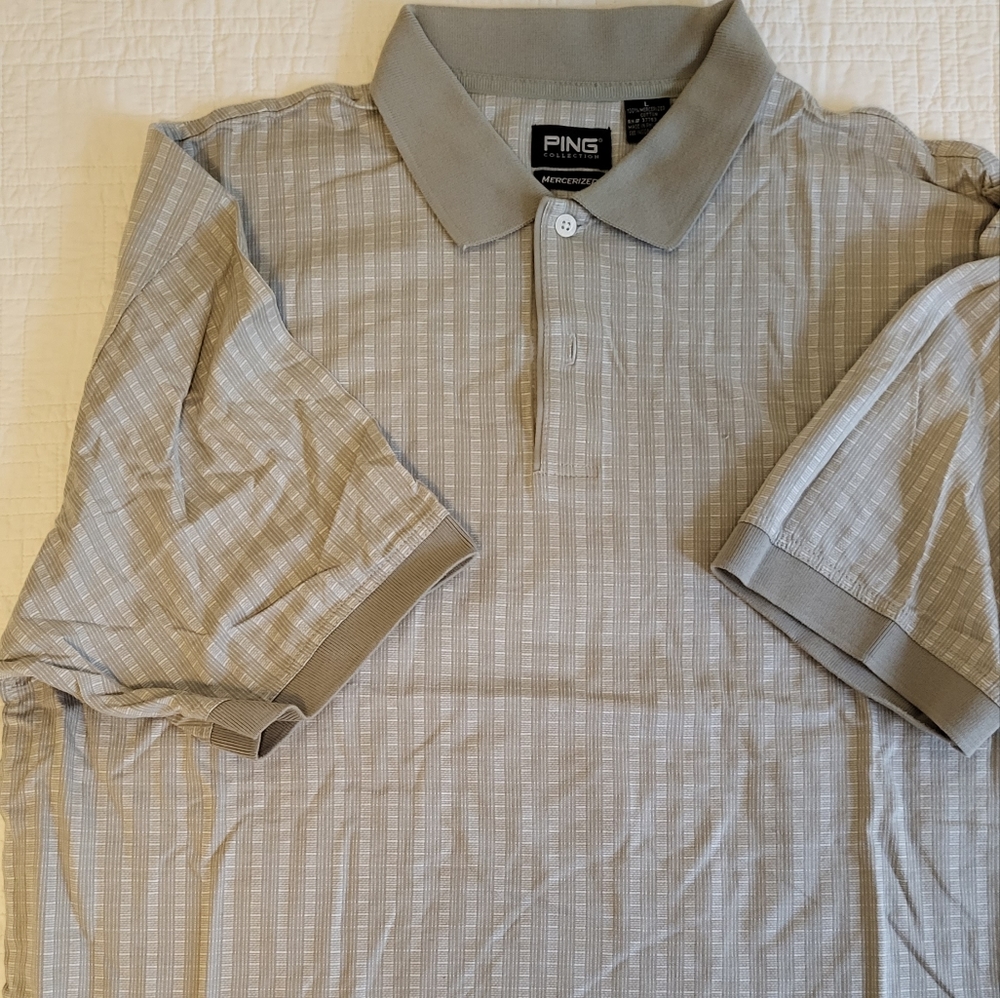 PING Men's Large Golf Shirt Beige